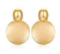 Qkepcy Pendientes De Aro Grandes Dorados Para Mujer Pendientes De Diseño Elegante Y Moderno Joyas De Moda Para Ocasiones Especiales Pendientes De Acero Inoxidable Antialérgico Y Duradero