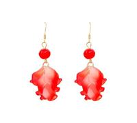 QKEPCY Pendientes Flores Mujer Plata de Ley 925 Pendientes de Resina Boho Pendientes Colgantes Acrílico Floral Margarita Pendientes Joyas Para Mujeres Y Niñas