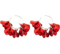 QKEPCY Pendientes Mujer Círculo Colgantes Elegante Gota Statement Vintage Florales Exagerada Bohemio Joyería para Niñas Borla Fiesta