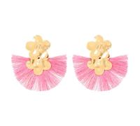 QKEPCY Pendientes Mujer de Borla Larga en Forma de Abanico Estilo Multicolor Bohemio Vintage Flor de Aleación Hipoalergénicos Regalos Joyas Joyeria Fiesta para Mujeres Niñas
