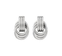 QKEPCY Pendientes Mujer Pendientes Circulares Entrelazados Nudos Geométricos Aretes Elegantes Joyas Mujer Accesorios Estilo Minimalista
