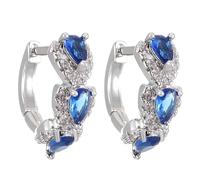 QKEPCY Pendientes Mujer Pendientes Vintage en Forma Corazón Gota con Circonitas Hipoalergénico Adecuado para uso Diario de Fiesta