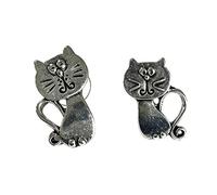 QKEPCY Pendientes Mujer Plata Gato Singularu Elegantes y Divertidos Accesorios para Mujeres y Niñas Perfectos para Regalos Originales y Uso Diario