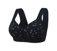 QKEPCY Sujetadores Mujer Sujetador con Cierre Delantero Ropa Interior Diaria Sujetador Básico Tirantes Anchos Tallas Grandes Algodón Cómodo Brasier de Dormir Bras