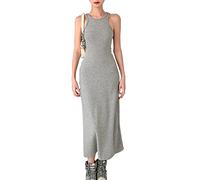 QKEPCY Vestido sin Mangas Mujer Cuello Redondo Ajustado Elegante Vestidos Verano Casual Midi Vestido Ropa Fiesta Coctel Bodycon Vestidos Vestir para Mujer