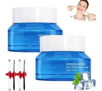 Qklovni Shimmer Deluxe - Polvo blanqueador de dientes, eliminación instantánea de manchas, sin sensibilidad, pasta de dientes en polvo blanqueadora segura para esmalte (2 x 15 g)
