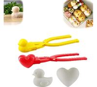 Qklovni Snowball Maker Toys with Handle for Snow Ball Fights,Snow Toys Kids Winter Outdoor Toys Snow Ball Clip Snow Games for Kids Adults (Mixed-2pcs)
