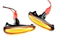 QKLsudua 1 par de luces de marcador de guardabarros delantero dinámico LED marcadores laterales compatibles con Mit-subishi Lan-cer Evo-lution Evo X Out-lander Sport RVR ASX Mi-rage