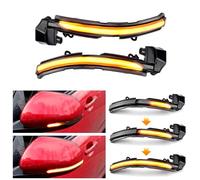 QKLsudua Conjunto de 2 luces LED dinámicas secuenciales intermitentes para espejo lateral compatible con Ja-guar XE XF XJ F-TYPE XK XKR I-PACE X250 X260