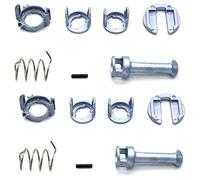Qklyxr 2 JUEGOS 7 UNIDS/SET KIT DE REPARACIÓN DE BARRIL DE CERRADURA DE PUERTA LATERAL IZQUIERDA DERECHA PALETA 40 MM, for, X3 E83 2003-2010 X5 E53 1999-2006 Cerradura de puerta de coche
