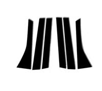 Qklyxr 6 Unids/Set, for Jazz 5 Puertas Hatchback 2008 2009 2010-2012 2013, Pegatinas de Calcomanías Cubierta Moldura Postes Pilar Ventana Puerta Molduras para Ventanas de Coche