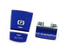 Qklyxr Actuador de freno estacionamiento, para Serie 5 7, para X3, para X4, para X5, para X6 M5 F01 F02 Cubierta del botón P interruptor electrónico Botón de liberación del freno(BLACK B Blue1 Set)