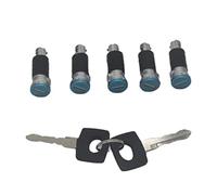 Qklyxr CILINDROS DE CERRADURA PUERTA Con 2 LLAVES, for, for, VITO W638 Pieza de bloqueo de giro de llave de encendido(BLACK 5pcs Barrel)