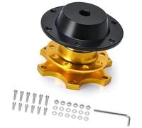 Qklyxr Cubo del volante del coche Adaptador del kit de jefe cubo liberación rápida bujes volante coche, para 6 orificios Pqy3859(Gold)