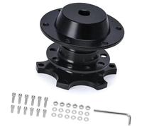 Qklyxr Cubo del volante del coche Adaptador del kit jefe buje de liberación rápida volante, para bujes automóvil Pqy3859 6 orificios(Schwarz)