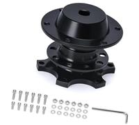 Qklyxr Cubo del volante del coche Bujes de volante coche, para adaptador kit jefe liberación rápida buje 6 orificios Pqy3859(Schwarz)