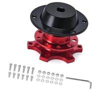 Qklyxr Cubo del volante del coche Bujes de volante coche, para adaptador kit jefe liberación rápida buje 6 orificios Pqy3859(Rot)