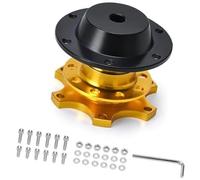 Qklyxr Cubo del volante del coche Para buje de volante 6 orificios Pqy3859, adaptador liberación rápida, Kit Boss, bujes coche(Gold)