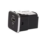 Qklyxr Enchufe de Interfaz Puerto Cargador AUX/USB for Coche, for Jeep, for Cherokee Compass 2017-2021 5XG28DX9AD Toma de Carga USB para salpicadero de Coche