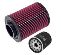 Qklyxr Filtro de aire y filtro aceite for motocicleta, for Polaris, Ranger 800, for CREW 6X6 EFI XP EPS RGE ATV RZR 4 S RZR800 1240434 Filtro de aire para motocicleta(BLACK 1 Set)