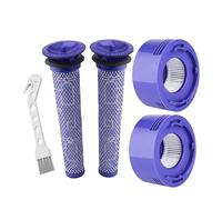 Qklyxr For Dyson, for aspiradoras inalámbricas V7 V8, prefiltro de repuesto y prefiltro postfiltro + accesorios del kit de postfiltro HEPA Filtro de vacío(Set 4)
