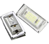 Qklyxr for, E46 4D 1998-2003 2 piezas 12 V LUZ Número de matrícula Lámparas luz blanca Coche Sin error Luces coche Reemplazo de la luz de la matrícula del automóvil