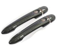 Qklyxr for Renault, Alpine Vision A110 2017 2018 2019 2020 2021 Cubierta de manija Puerta Coche Fibra Carbono Pieza de repuesto para manija de puerta(BLACK 2dr No Key 2 Buttons)