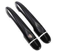 Qklyxr for Renault, Alpine Vision A110 2017 2018 2019 2020 2021 Cubierta de manija Puerta Coche Fibra Carbono Brillante Pieza de repuesto para manija de puerta(Black 0key 1 Button)