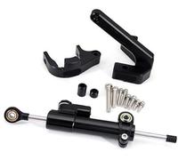 Qklyxr For VSETT, 10+ Scooter Eléctrico Nuevo Kit de Soporte Montaje Amortiguador Estabilizador Dirección Fibra Carbono Negro y Rojo Amortiguador de dirección para Patinete eléctrico(Black D)