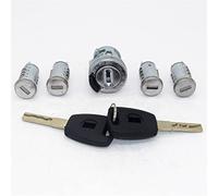 Qklyxr Juego completo de 5 uds de cerradura de maletero for puerta de encendido con cilindro de barril de llaves de hoja SIP22, for Fiat, Doblo Cargo Punto Panda 2001-2016 Cerradura de puerta de coche