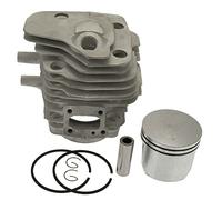 Qklyxr Kit de cilindro 50 mm for sierra corte hormigón Partner HUS K650 K700, juego anillos pistón , clips pasador, conjunto repuesto Cilindro de motor para herramienta de jardín