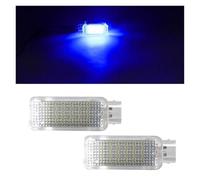 Qklyxr Lámpara de luz roja for puerta cortesía, maletero, reposapiés, caja Golve, for Skoda, Fabia, Octavia, Roomster, Superb, 2 uds Luz de matrícula de coche(Blue 2PCS)