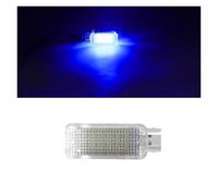 Qklyxr Lámpara de luz roja for puerta cortesía, maletero, reposapiés, caja Golve, for Skoda, Fabia, Octavia, Roomster, Superb, 2 uds Luz de matrícula de coche(Blue 1PC)