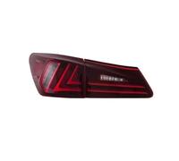 Qklyxr Luces de freno traseras ahumadas rojas, for Lexus, for Is250 for Is350 2006-2012 Conjunto luces coche Señal giro Lámpara trasera Luz Unidad de luz de freno trasera del vehículo(BLACK Red)