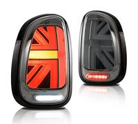 Qklyxr Luces traseras, for MINI, Countryman R60 WRC 2010-2016 con señal de giro secuencial Unidad de luz de freno trasera del vehículo(BLACK smoked)