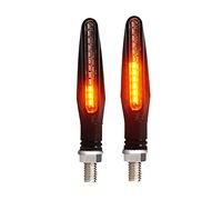 Qklyxr Luz de señales giro for motocicleta 335SMD, iluminación Flash, intermitente que fluye, luz señal parada flexible IP68 Luz intermitente de motocicleta(2PCS Yellow)
