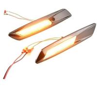 Qklyxr Marcador de guardabarros señal giro lateral dinámico secuencial, for Bmw 1 3, for Serie 5 F30 E90 E91 E92 E93 E46, for E60 E61 Luz de marcador lateral del coche