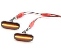 Qklyxr Marcador de guardabarros señal giro lateral dinámico secuencial, for, for A3, for S3 8L 2000-2003, for A8 D2 1999-2002, for Tt 8N 2000-2006 Luz de marcador lateral del coche(Schwarz)