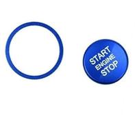 Qklyxr Molduras interiores del coche Botón de arranque y parada motor Reemplazar la cubierta Decoración interruptor llave Universal, para Vw, para ajuste del botón de inicio y parada(Blue 2 2 6cm)