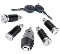 Qklyxr Pieza de pestillo de bloqueo automotriz Juego de 2 llaves interruptor encendido y cilindro cerradura puerta, para Vw, para Caravelle T4 1990-2003