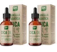 QKnatur - Aceite de Centella Asiática - Reparador natural para la Piel - Elasticidad, Suavidad y Luminosidad para el Rostro y Cuerpo | 50ml (Paquete de 2)