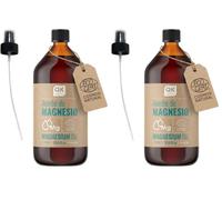 QKnatur - Aceite de magnesio Spray 100% Puro (1000 ml) + dosificador spray - Ideal para deportistas, articulaciones, relajacion muscular, masajes (Paquete de 2)
