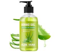 QKnatur Dermo Gel Aloe Vera de Canarias Bio - Efecto Calmante, Nutre e Hidrata la Piel, Hidratación Natural para Cara y Cuerpo, Piel Suave - 250 ml
