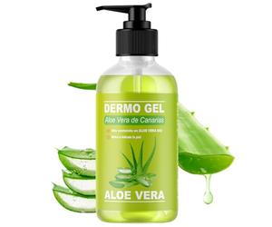 QKnatur Dermo Gel Aloe Vera de Canarias Bio - Efecto Calmante, Nutre e Hidrata la Piel, Hidratación Natural para Cara y Cuerpo, Piel Suave - 250 ml