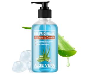 QKnatur - GEL FRIO ALOE VERA DE CANARIAS BIO - Con extracto de Arnica y Calendula. Efecto refrescante y calmante, alivia las piernas cansadas, estimula la circulación (250 ml)