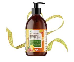 QKnatur - Gel Reductor Anticelulítico y Reafirmante (500 ml). Con 6 Principios Activos de Origen Natural para Masaje Anti Celulítis ideal para Maderoterapia