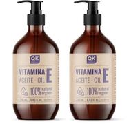 QKnatur - Vitamina E Aceite 250 ml - Natural - Antioxidante y Antiedad para Cara, Piel, Cabello y Uñas (Paquete de 2)