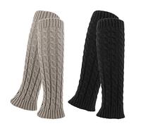 QKURT 2 Pares Calentadores,Legwarmers Calentadores de piernas de lana