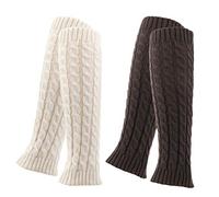 QKURT 2 Pares Calentadores,Legwarmers Calentadores de piernas de lana