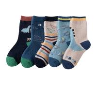 QKURT 5 Pares de Calcetines Mullidos para Niños, Calcetines Cálidos de Invierno, Calcetines Gruesos de Vellón, Calcetines para Estar en Casa, Calcetines Térmicos para Dormir en la Cama para 1-12 Años